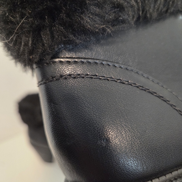 G By Guess Black Lace Up And Zip Stacked Heel Boots Studded Size 7.5 M - Picture 10 of 16